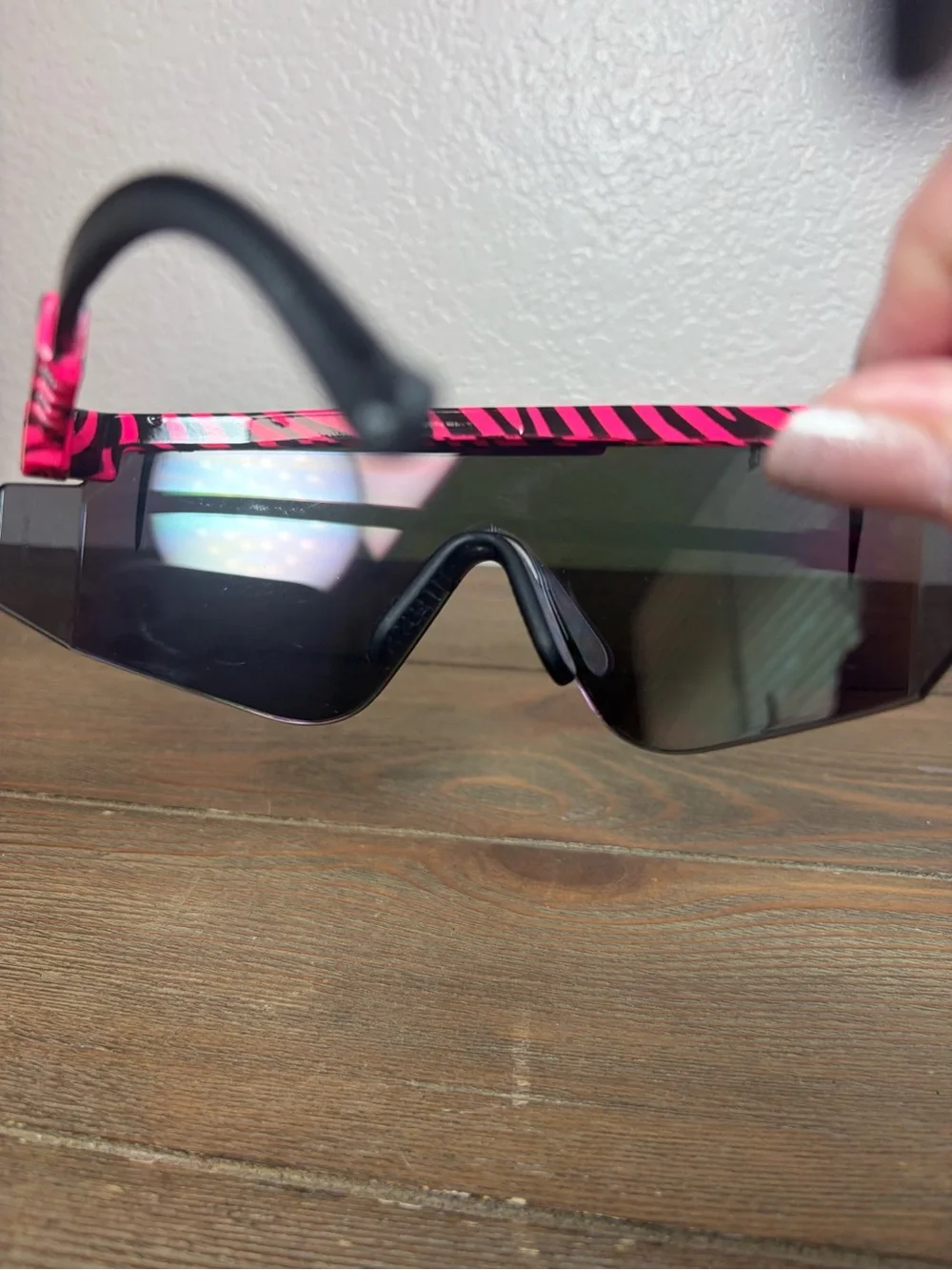 Pit Viper The Hot Tropics 2000 Sunglasses Mirrored Lens Hot Pink & Black Unisex